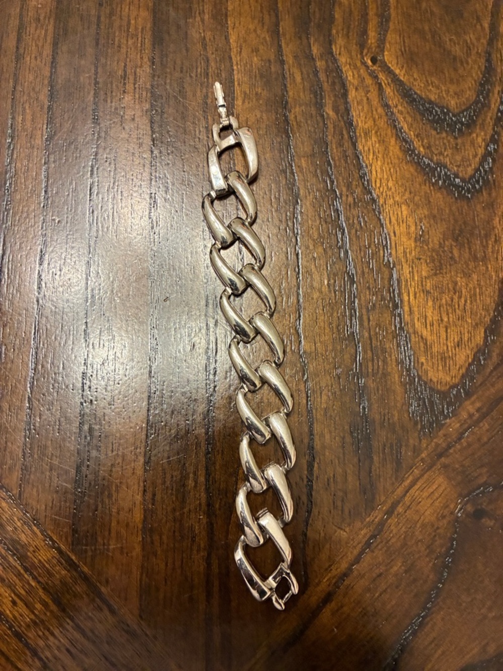 Napier Silver Tone Chunky Link Bracelet